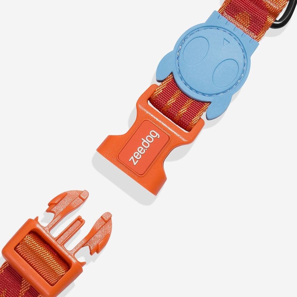 NEW GIBSON Orange Red Blue Large Dog Adjustable $85 Collar Leash 4 Ft Gift Set - Picture 9 of 14
